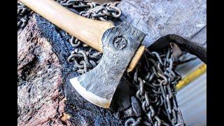 How To Forge A Hatchet For Wilderness And Bushcraft, Blacksmithing Tools Handmade Carbon Steel