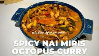 නයිම්රිස් බූවල්ලෝ කරිය. Spicy Octopus curry Sri Lankan style  #spicycurry #octopussrilankanstyle