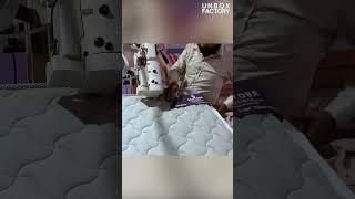 Mattress Cover & Label Stitching Process | Sewing Machine in Mattress Making | Unbox Engineering