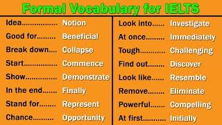 Formal Vocabulary for IELTS