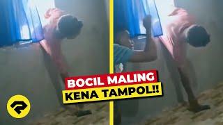 BIKIN NGAKAK!! DIKIRA SEPI!! BOCIL MALING HP KENA TAMPOL!! SUARANYA RENYAH DI KEPALA!! 