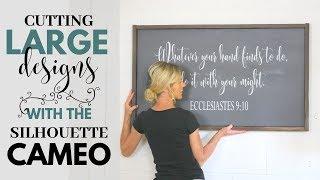 Silhouette Cameo Large Cuts ~ Cameo Tutorial ~ How to make large signs with Silhouette Cameo 3