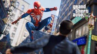 GTA 5 - SPIDERMAN PC Mods Gameplay Funny Moments