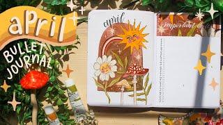 PLAN WITH ME  April 2021 Bullet Journal Vintage Spring Theme