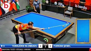 TORBJÖRN BLOMDAHL vs FURKAN ŞENEL | FİNAL 1/4 | 3 Cushion Billiards 1.LEAGUE PLAYOFF ANKARA