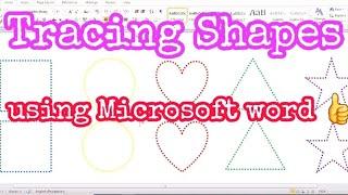How to make tracing shapes using MICROSOFT WORD?