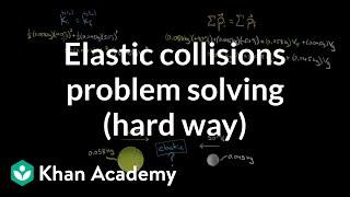 Solving elastic collision problems the hard way | Physics | Khan Academy