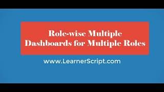 Role-wise Multiple Dashboards for Multiple Roles | Moodle Report Dashboards