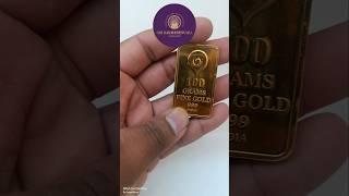 999 Gold bar| 100gms #goldbars #shorts #shortsvideo #youtube #youtubeshorts