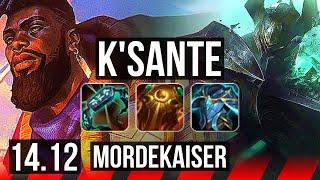 K'SANTE vs MORDEKAISER (TOP) | 11 solo kills, 54k DMG, 18/3/9, Godlike | EUNE Diamond | 14.12