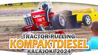 Ist die Bahn zu schmal? 𝗞𝗢𝗠𝗣𝗔𝗞𝗧𝗗𝗜𝗘𝗦𝗘𝗟 Klasse in Finnland ► Tractor Pulling - Kalajoki 2024