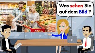 Learn German | Picture description B1 ( DTZ & Telc & ÖSD ) exam 2023 | Shopping & Health