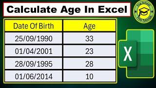 How to Calculate Age In Microsoft Excel From Date Of Birth | Calculate Age In Excel| Age In Excel