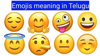 Emojis meaning in Telugu, emojis meaning English and Telugu, WhatsApp emojis meaning.