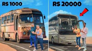 Rs 1000 Khatara Bus Vs 20000 Luxury Bus Travel -  इस खटारा बस में तो पानी भर गया