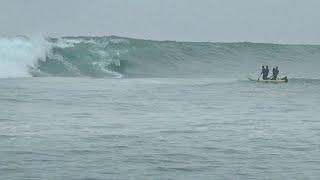 Massive winter swell in California! Outer reef Novelty wave attempt!