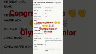SOF level one Result 2022 #shorts #olympiads