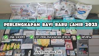 SHOPEE HAUL PERLENGKAPAN BAYI BARU LAHIR 2023 I BESERTA LIST EXCEL , REVIEW, DAN HARGA