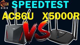 SPEEDTEST [ TOTOLINK X5000R VS ASUS AC86U ]