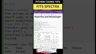 PYTHON FOR ASTRONOMY | HOW TO READ ASTRONOMICAL SPECTRA FITS FILE| SDSS| #python #sdss