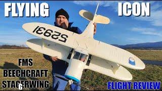 FMS  Beechcraft Staggerwing-White 1100mm (43.3") PNP Discontinued Flight review