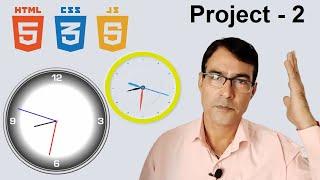 How to create Analog Clock using HTML, CSS and JavaScript | JavaScript project