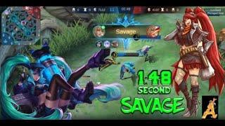 LAYLA  SAVAGE in 01:48 second | #layla #mobilelegends #mlbb