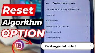 How to Fix Instagram Reset Algorithm Option Not Showing || Reset Suggested Content