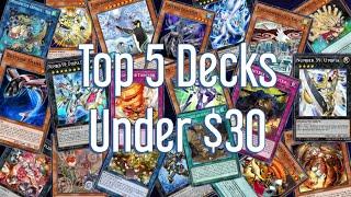 Yu-Gi-Oh! Top 5 Decks Under 30 Dollars - September 2024