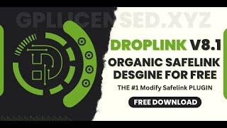 Setup Droplink Plugin || Droplink v8.1 Modify Plugin Free Download [Organic Safelink Design]