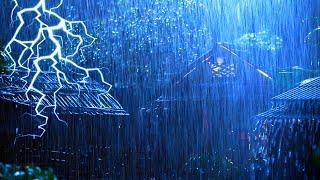 Fall Asleep Fast In 5 Minutes ️ Torrential Rain On Tin Roof & Powerful Thunder Sounds At Night