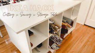 Cutting, Sewing + Storage Table | IKEA Hack