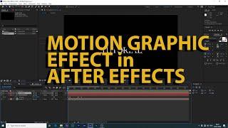 Creating Motion Graphics With After Effects And Advanced Techniques| After Effects Motion Graphics