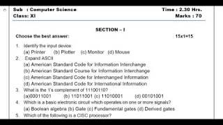 11th Computer Science Quarterly Model Question Paper 2019-20 | Chennai District | English Medium