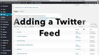 Adding a Twitter Feed - WordPress