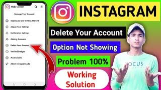 How To Solve Instagram Delete Your Account Option Not Showing | How To Delete Instagram Account