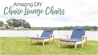 DIY Wood Chaise Lounge Chairs