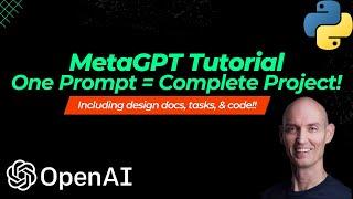 MetaGPT Tutorial | It builds an entire project (with working source code) with just one prompt!!