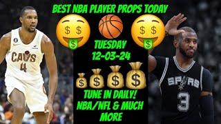 Best NBA Player Props Today! Tuesday 12-03-24! Tune In Daily! #nba #parlays #sports #prizepicks