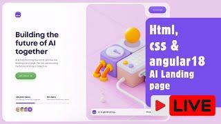  Build an AI Landing Page Hero Section with Angular 18, HTML & CSS!