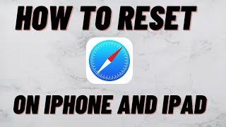 Reset Safari Browser In iPhone And iPad