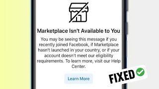 Facebook Marketplace not showing up - you can't buy or sell on Facebook marketplace Problem Solved 