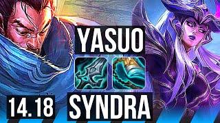 YASUO vs SYNDRA (MID) | 3/0/5, Rank 9 Yasuo | EUNE Challenger | 14.18