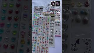 Decorative stone stickers collection./#diy #craft #decorative #collection #viral #shorts #stickers