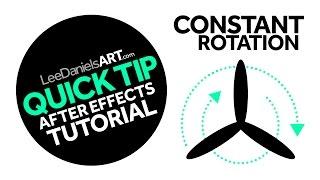After Effects Tutorial | QUICK TIP | Constant Rotation