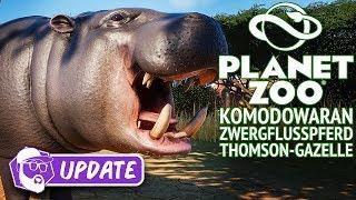  Die Deluxe Edition Tiere: Komodowaran, Zwergflusspferd & Thomson Gazelle - Planet Zoo Update #24