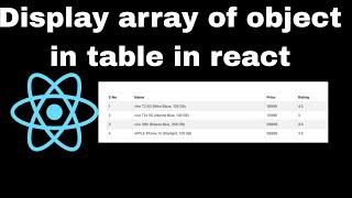 Display Array of object in Table using Reactjs