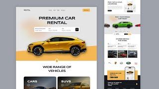 Build A Responsive Premium Car Rental Website Using HTML CSS & JavaScript