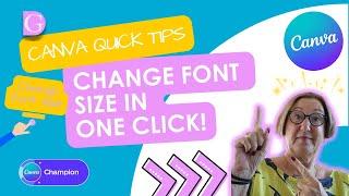 Canva Quick Tip - Change Font Size In One Click