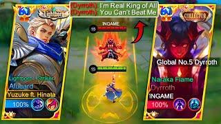 GLOBAL ALUCARD VS TOP GLOBAL DYRROTH TRASHTALKER!  | WHO IS THE KING OF LIFESTEAL? | INTENSE MATCH!